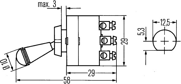 HELLA 6FG 002 312-002 Interruttore/Comando/Innesto