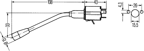 HELLA 6BA 001 539-067 Leva devio guida