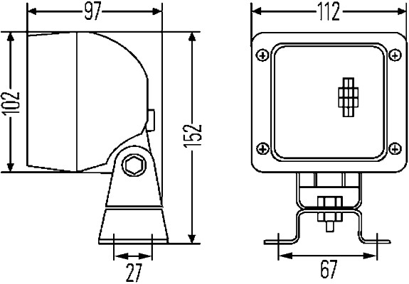 HELLA 1GA 007 506-011 munkafényszóró