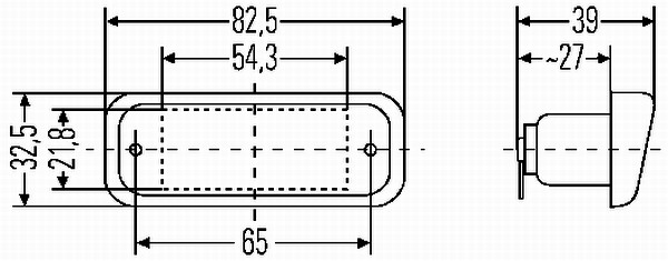 HELLA 2KA 005 049-017 Luce targa