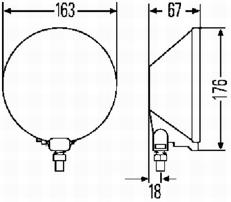 HELLA 1F4 005 750-651 Faro di profondità