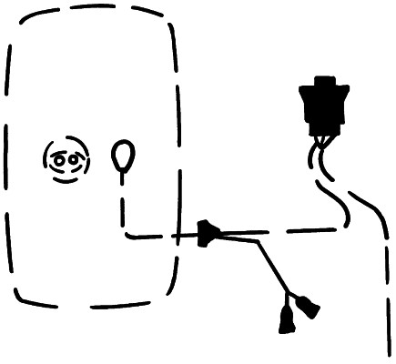 HELLA 8KA 562 422-002 Καλώδιο, εξωτερικός καθρέφτης και στις δύο πλευρές