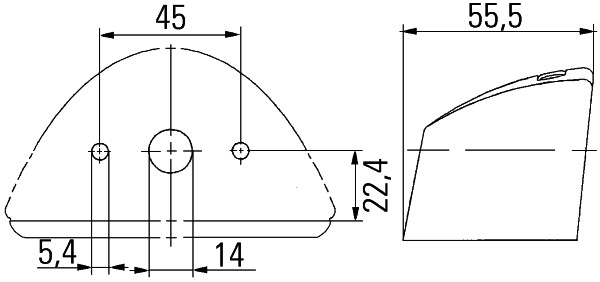 HELLA 2KA 007 929-007 Luce targa