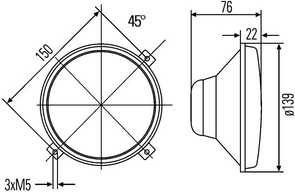 HELLA 1A3 996 002-201 Faro principale