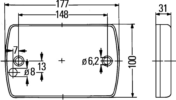 HELLA 2XD 965 429-001 Luce identificazione lampeggiante