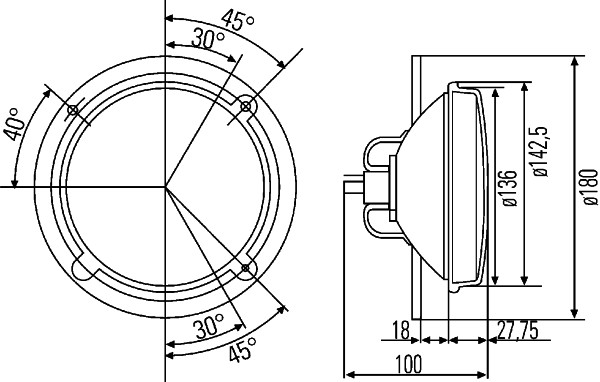 HELLA 1A3 003 370-067 Faro principale