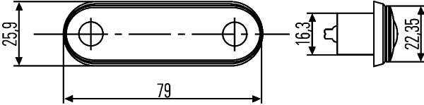 HELLA 2KA 959 640-102 Luce targa