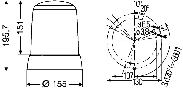 HELLA 2RL 008 181-101 Luce identificazione lampeggiante