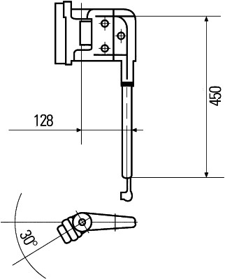 HELLA 8HG 503 009-082 Držiak, vonkajšie zrkadlo