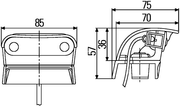 HELLA 2KA 959 640-601 Luce targa