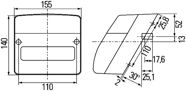 HELLA 2SD 996 030-021 Luce posteriore