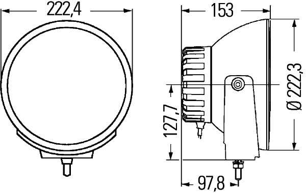 HELLA 1F8 007 560-721 Faro di profondità