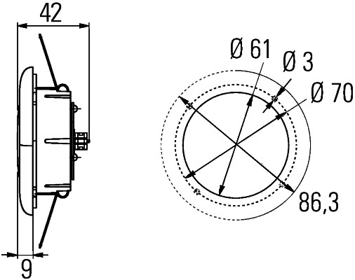 HELLA 2JA 343 790-477 Luce abitacolo