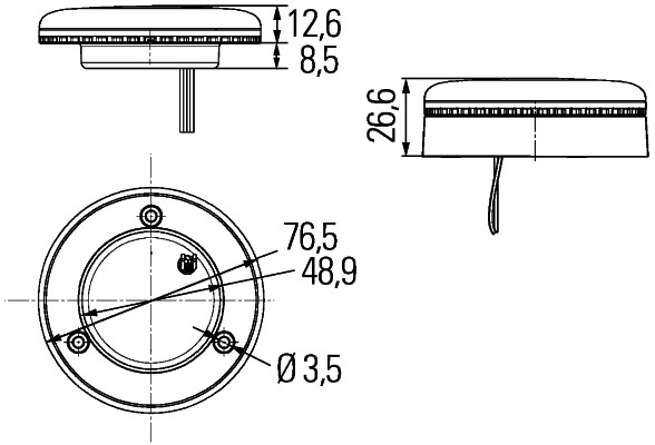 HELLA 2JA 344 599-321 Luce abitacolo