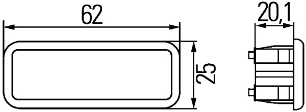 HELLA 2XT 009 098-307 Luce chiusura di sicurezza portiera