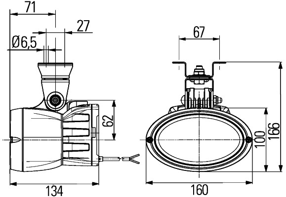 HELLA 1GA 996 461-261 Faro da lavoro