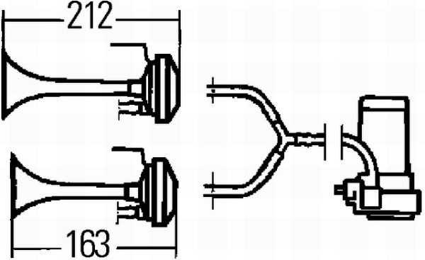 HELLA 3PB 003 001-651 Tromba