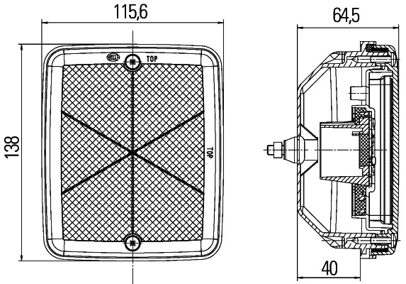 HELLA 2SA 013 236-041 Luce posizione posteriore