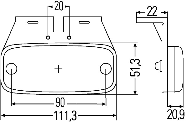 HELLA 2PS 345 600-091 Luce demarcazione laterale