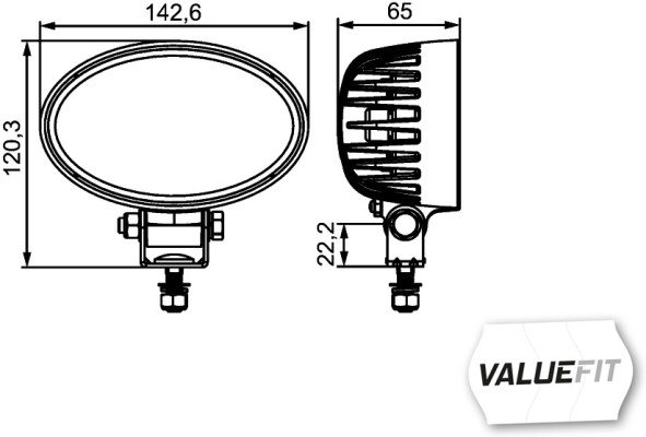 HELLA 1GA 357 001-001 Faro da lavoro