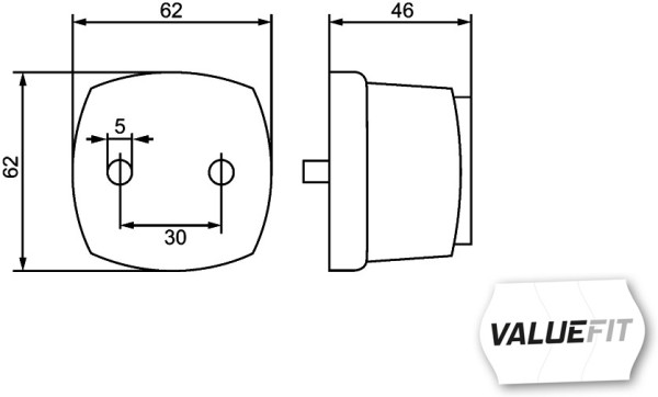 HELLA 2PS 357 012-001 Luce demarcazione laterale