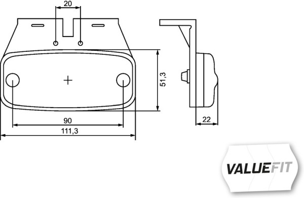 HELLA 2PS 357 008-011 Luce demarcazione laterale-Luce demarcazione laterale-Ricambi Euro