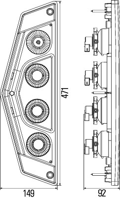 HELLA 2VP 012 570-111 Luce posteriore