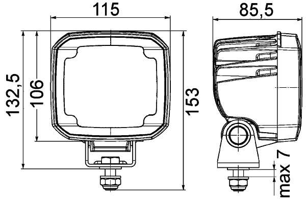 HELLA 1GA 995 606-001 munkafényszóró