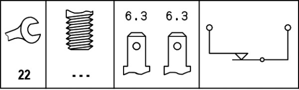 HELLA 6DF 003 263-071 Interruttore luce freno