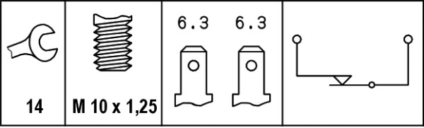 HELLA 6DF 007 364-001 Innesto, Azionamento frizione (Controllo motore)