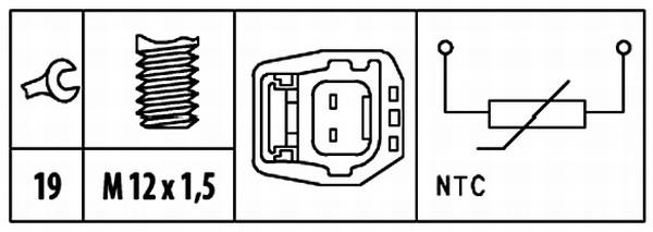 HELLA 6PT 009 309-461 Sensore, Temperatura refrigerante