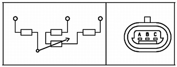 HELLA 6PX 008 476-451 Sensore, Regolazione valvola farfalla