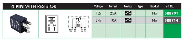 LUCAS ELECTRICAL SRB701...