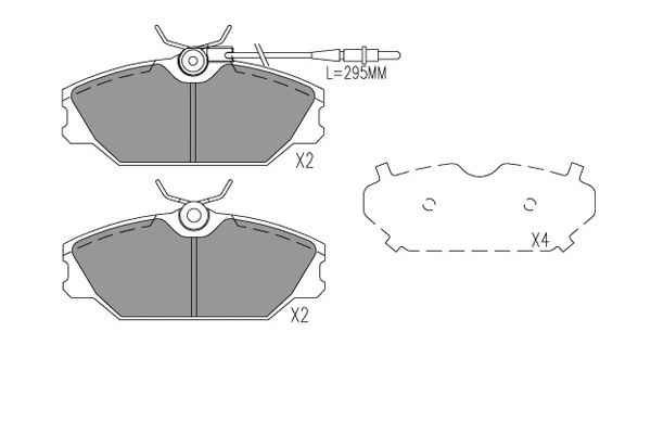 KAVO PARTS KBP-1022 Sada brzdových platničiek kotúčovej brzdy