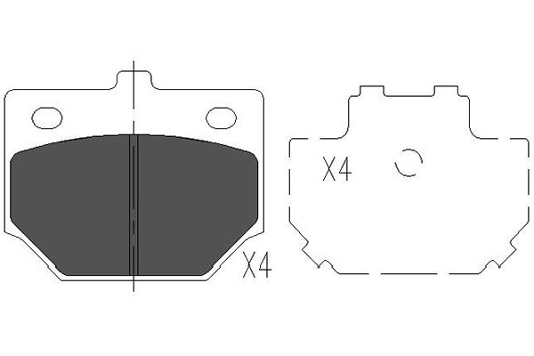 KAVO PARTS KBP-1509 Sada brzdových platničiek kotúčovej brzdy