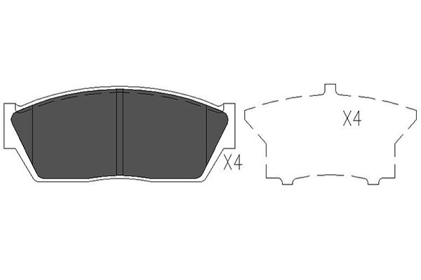 KAVO PARTS KBP-2017 Sada brzdových platničiek kotúčovej brzdy
