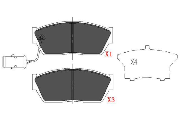 KAVO PARTS KBP-2018 Sada brzdových platničiek kotúčovej brzdy