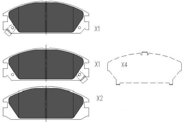 KAVO PARTS KBP-2020 Sada brzdových platničiek kotúčovej brzdy