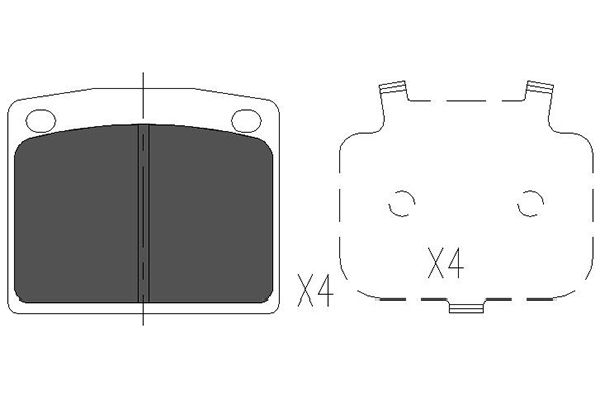 KAVO PARTS KBP-2038 Sada brzdových platničiek kotúčovej brzdy
