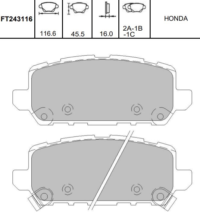 KAVO PARTS KBP-2065 Sada brzdových platničiek kotúčovej brzdy