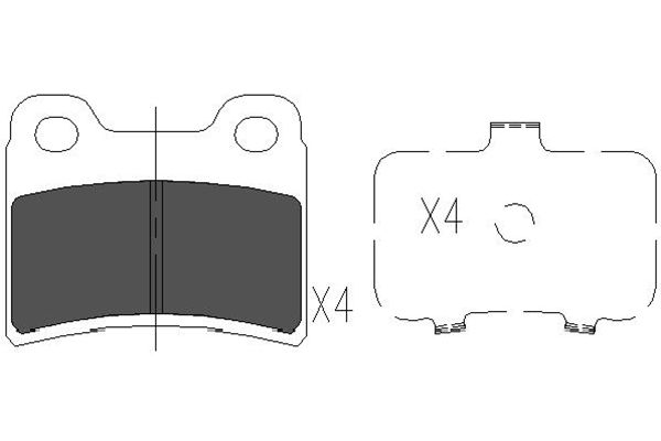KAVO PARTS KBP-4011 Sada brzdových platničiek kotúčovej brzdy