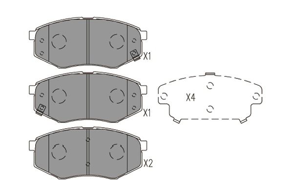 KAVO PARTS KBP-4025 Sada brzdových platničiek kotúčovej brzdy