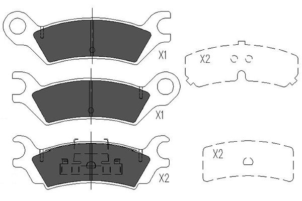KAVO PARTS KBP-4538 Sada brzdových platničiek kotúčovej brzdy