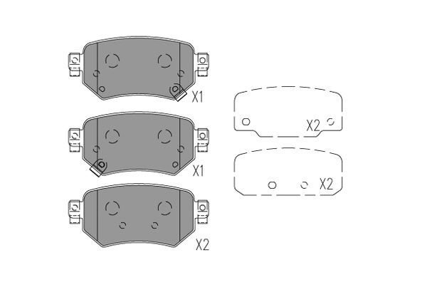 KAVO PARTS KBP-4577 Sada brzdových platničiek kotúčovej brzdy