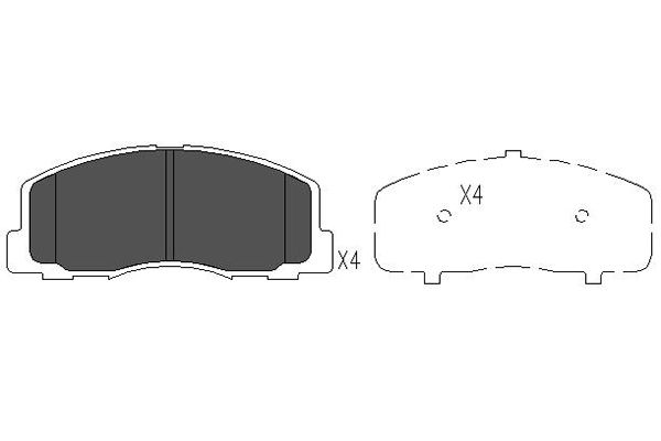 KAVO PARTS KBP-5523 Sada brzdových platničiek kotúčovej brzdy