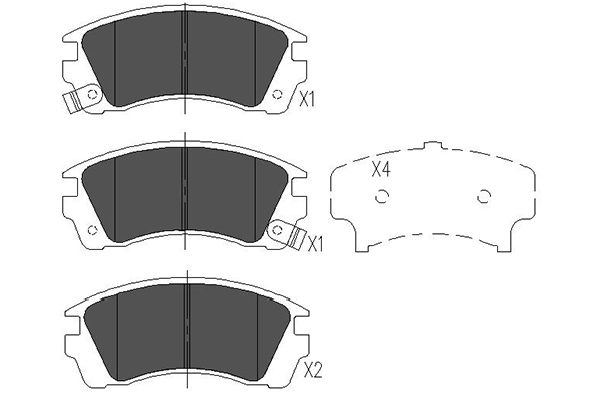 KAVO PARTS KBP-6532 Sada brzdových platničiek kotúčovej brzdy