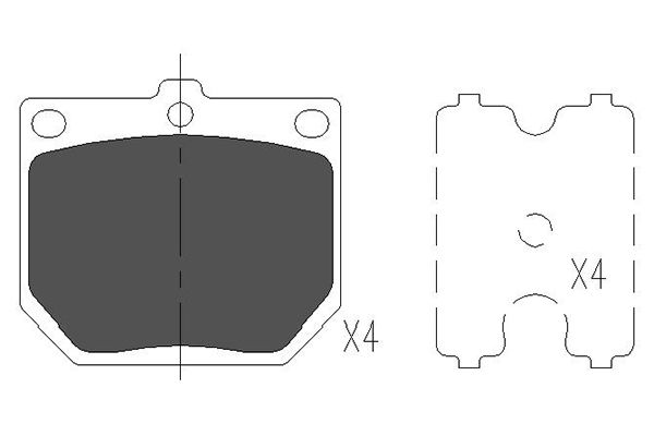 KAVO PARTS KBP-6569 Sada brzdových platničiek kotúčovej brzdy