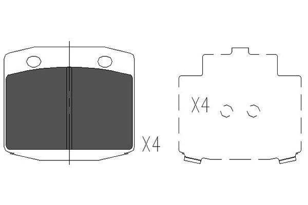 KAVO PARTS KBP-6570 Sada brzdových platničiek kotúčovej brzdy