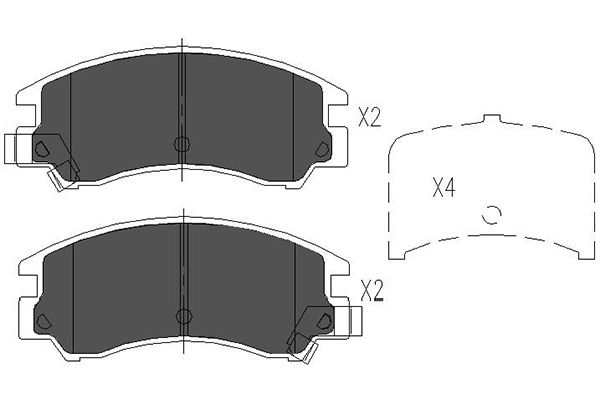 KAVO PARTS KBP-8008 Sada brzdových platničiek kotúčovej brzdy