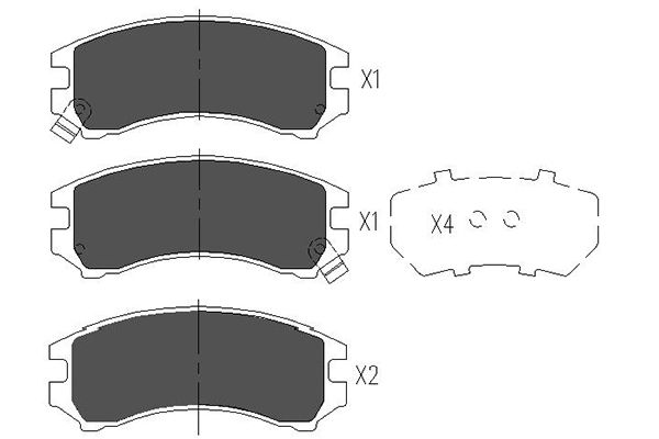 KAVO PARTS KBP-8513 Sada brzdových platničiek kotúčovej brzdy